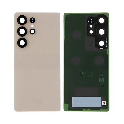 Vitre Cache Arrière Premium Or Rose Titane Samsung Galaxy S25 Ultra S938 _ MBX-357552