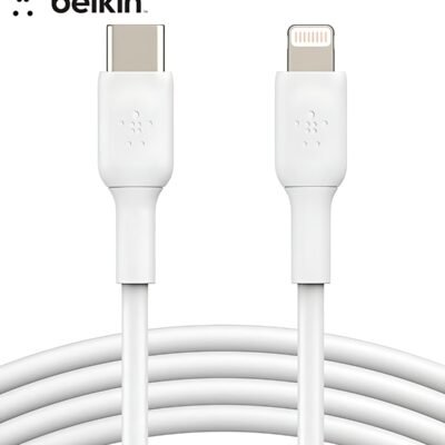 BELKIN BoostCharge Câble  USB-C vers Lightning  (2m, Blanc) _ 193905